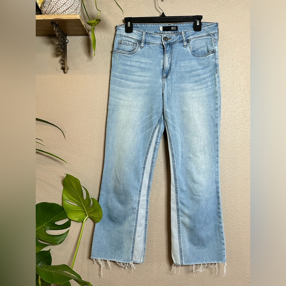 Kut size 8 high rise ankle flare jean